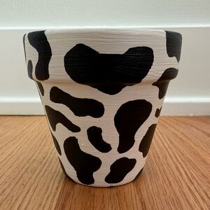 Black and White Cow Print Planter